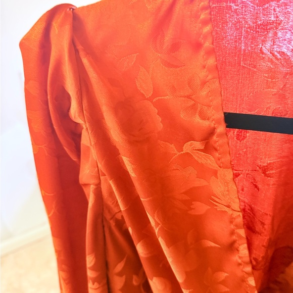 Women's Orange Wrap Top - Picture 8 of 8